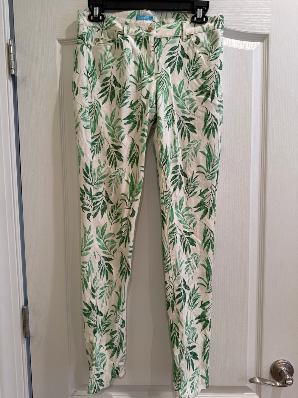 J McLaughlinGreen Leaf Print Women's Pants